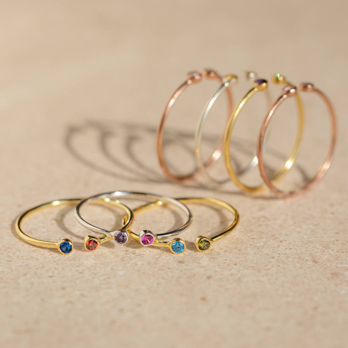 Custom 2 Birthstone Soulmates Ring