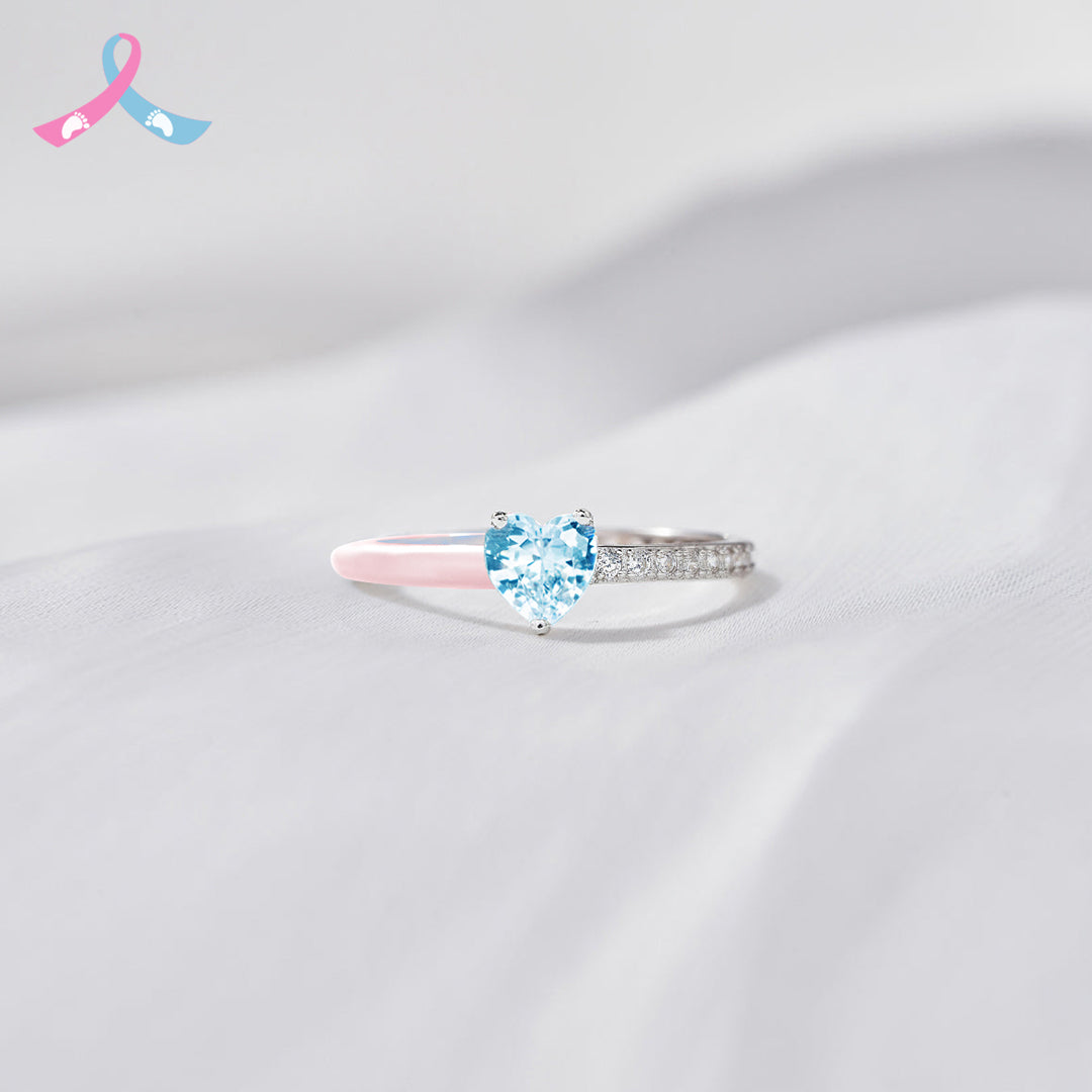 I love My Angel Pink Heart Ring