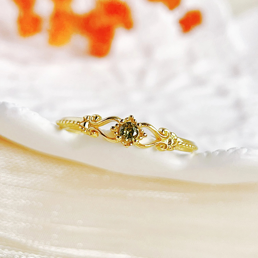Choosing Peace Self Love Tiny Diamond Ring