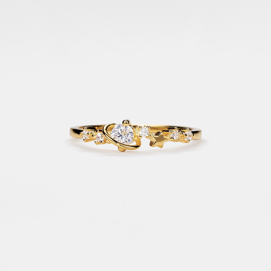 Autism Awareness Dainty Star Stacking Ring