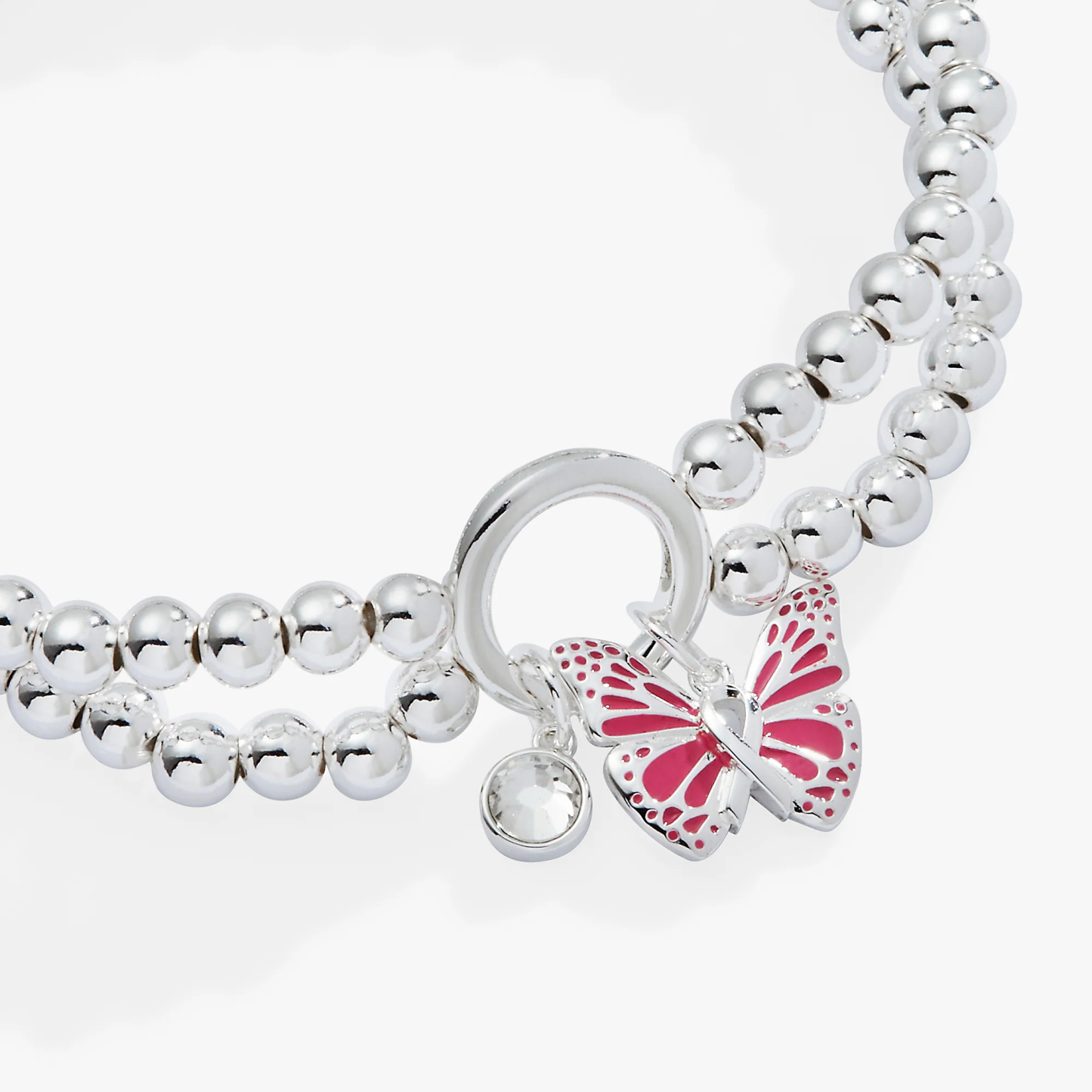 Breast Cancer Awareness Silvery Bracelet
