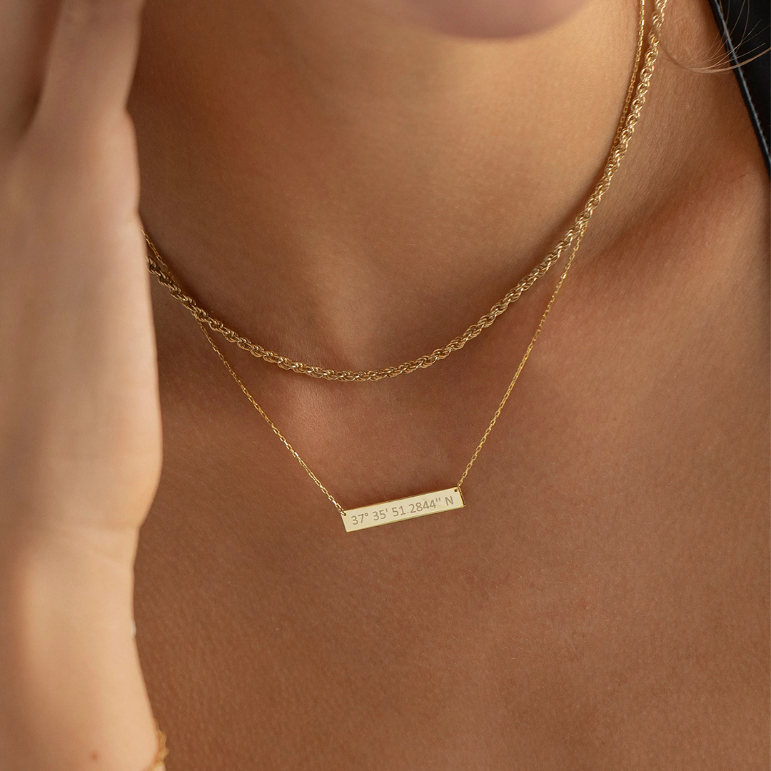 Personalized Meeting Point Necklace
