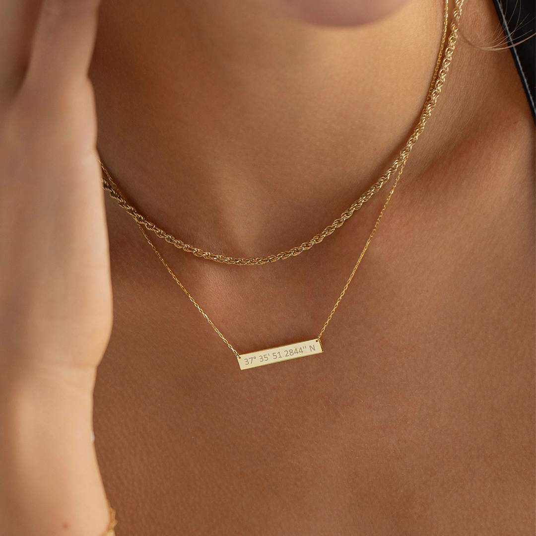 Personalized Meeting Point Necklace