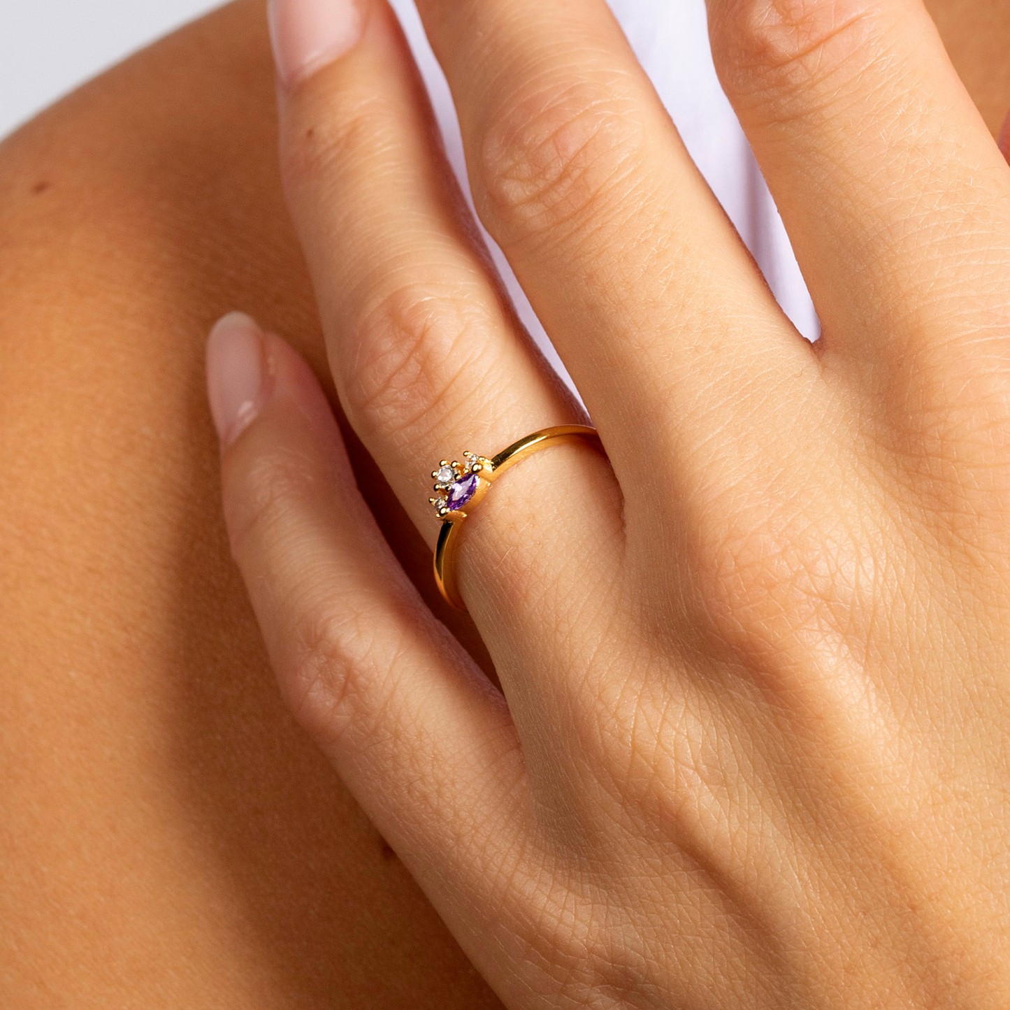 Choosing Peace Amethyst Ring