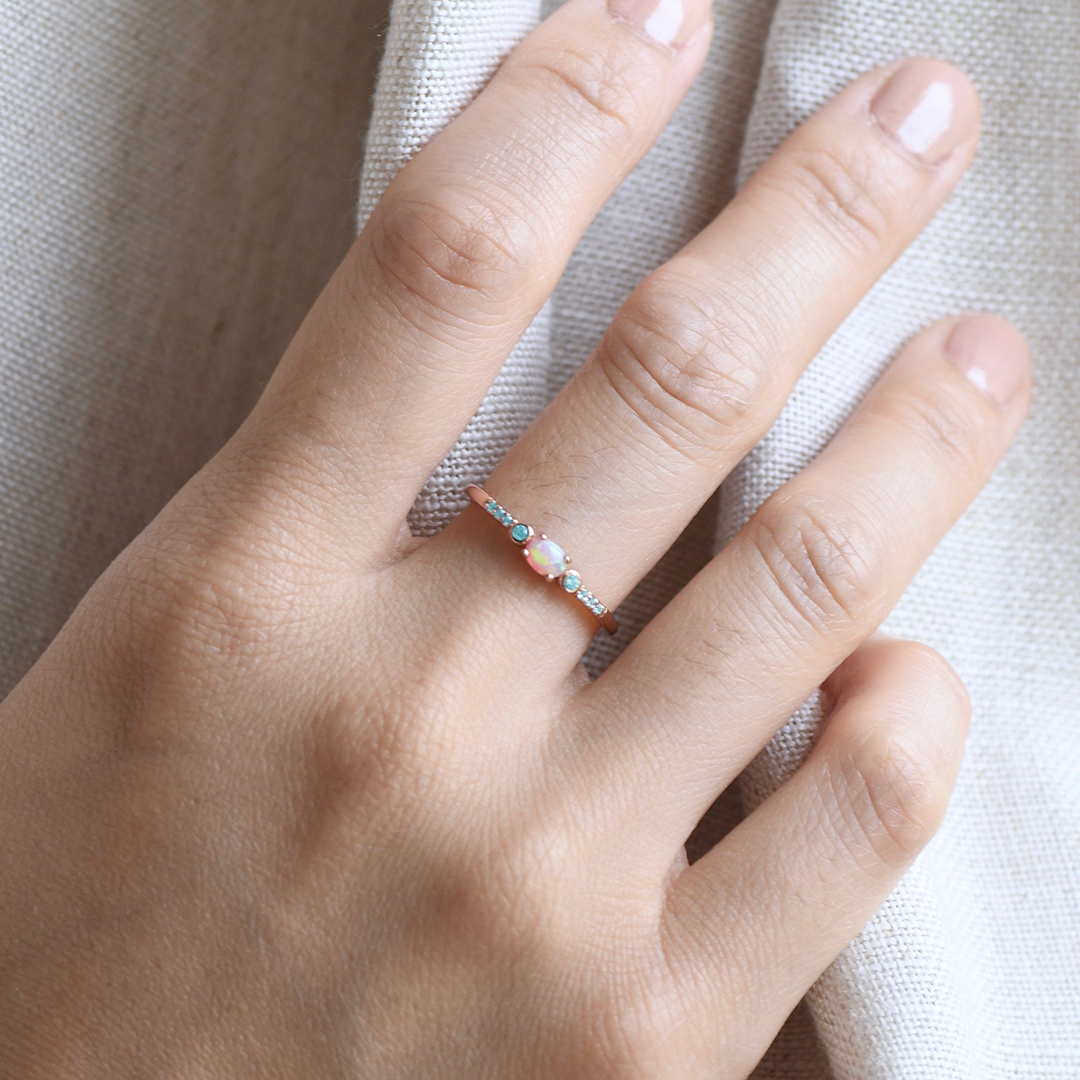 Mama of an Angel Opal Ring
