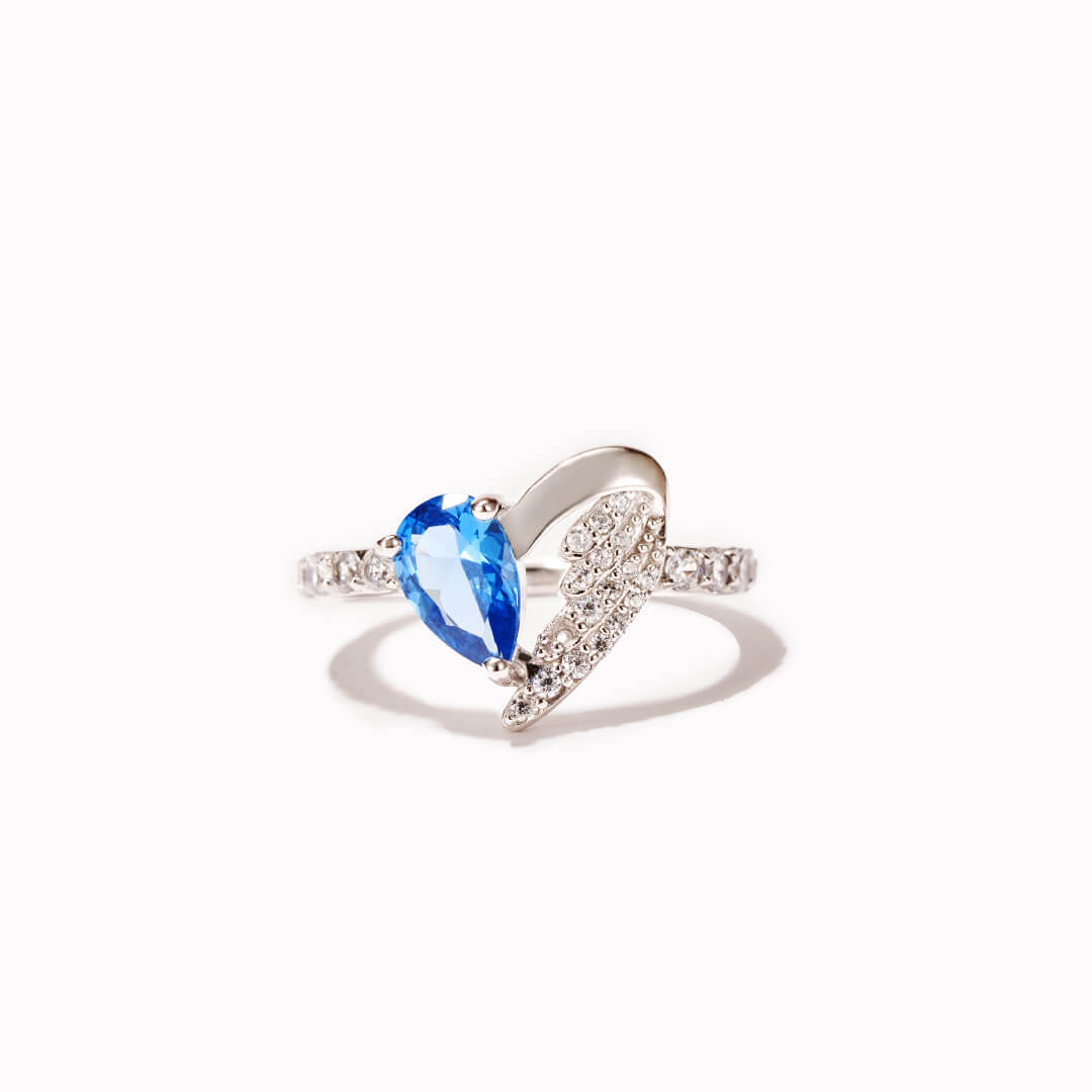 Half Of My Heart Lives In Heaven Half Heart Half Wing Ring