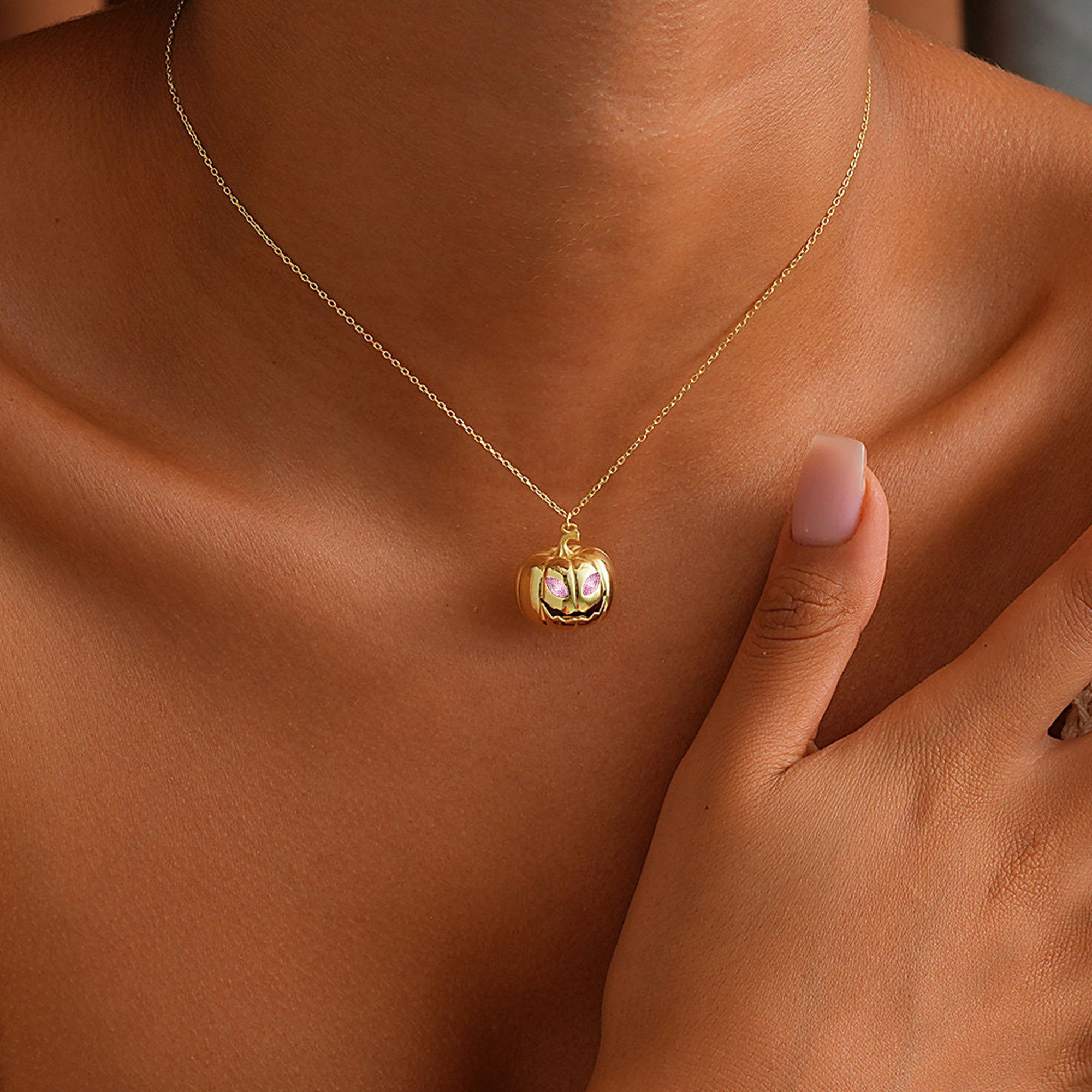 Pumpkin Halloween Necklace