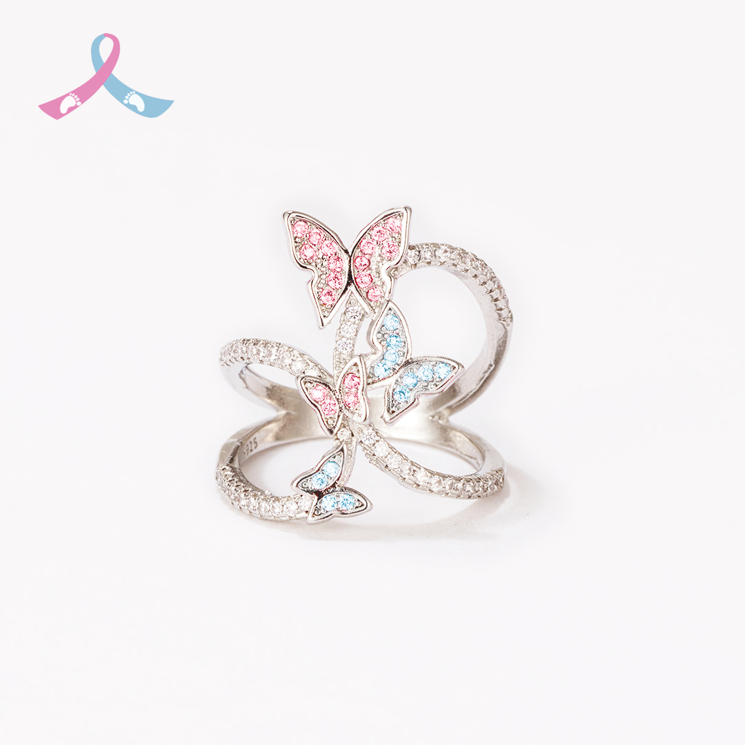 Mama Of An Angel Butterfly Ring