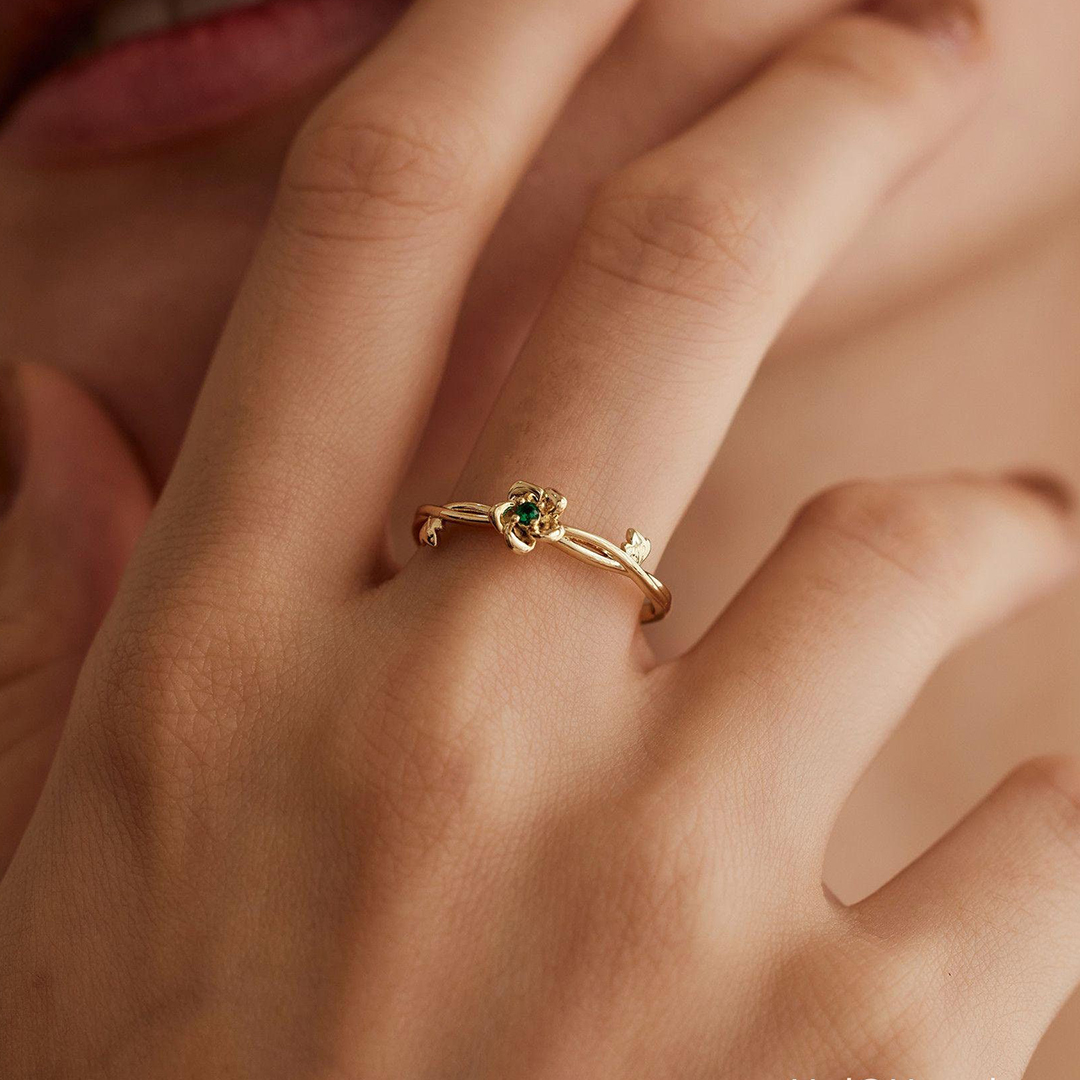 To Me From Me Birthstone Flower Ring