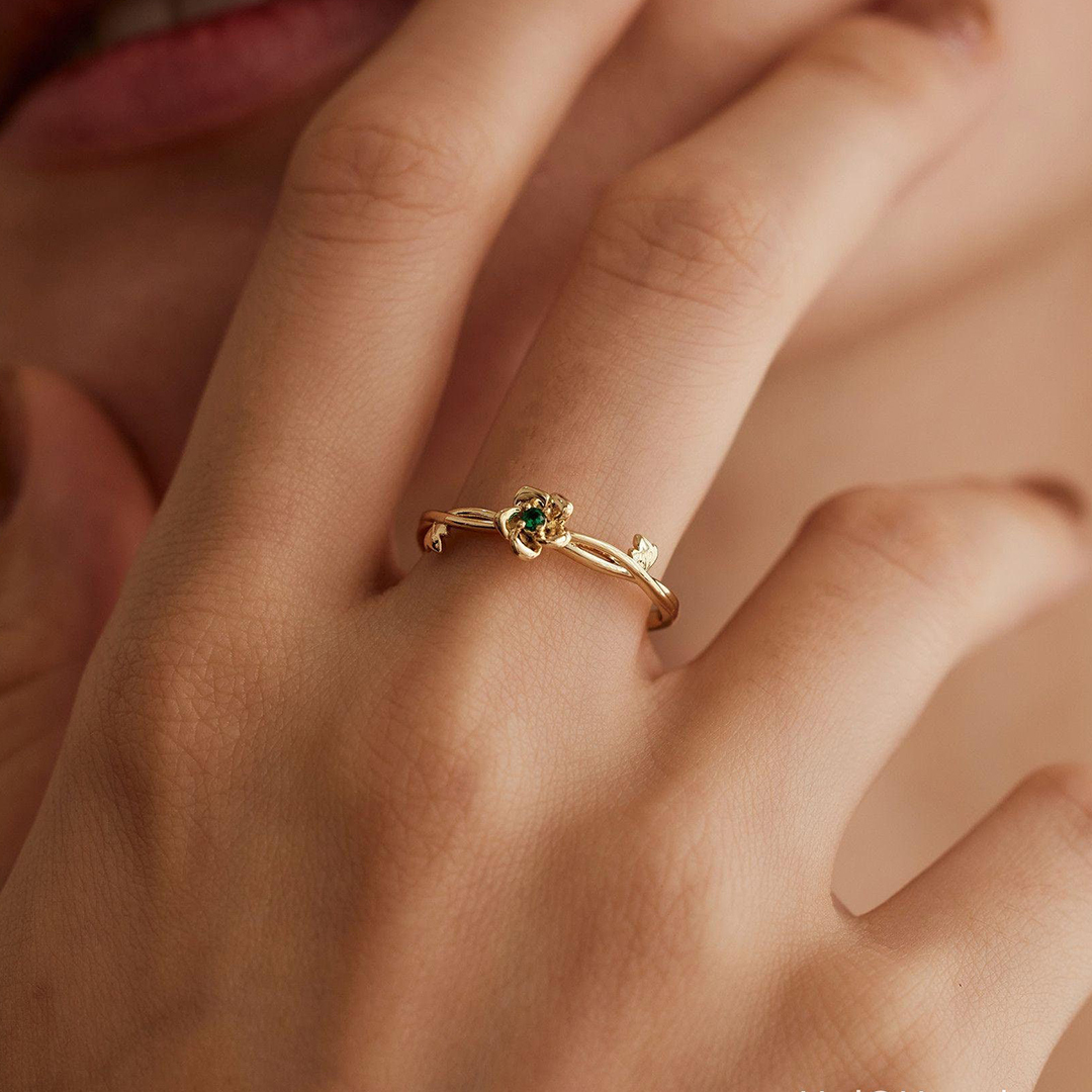 To Me From Me Birthstone Flower Ring