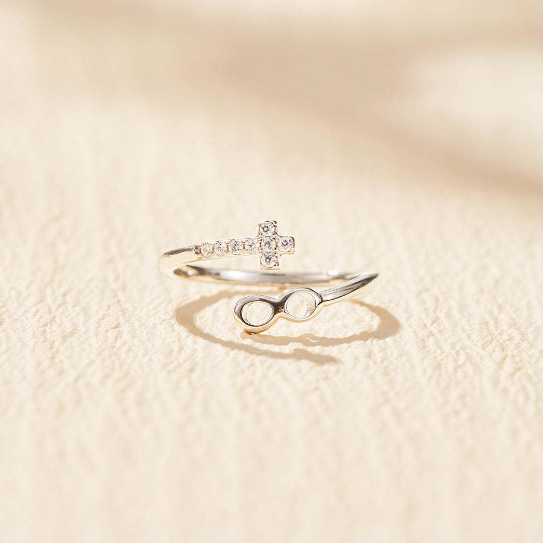 Pray Through It Cross Infinite Ring
