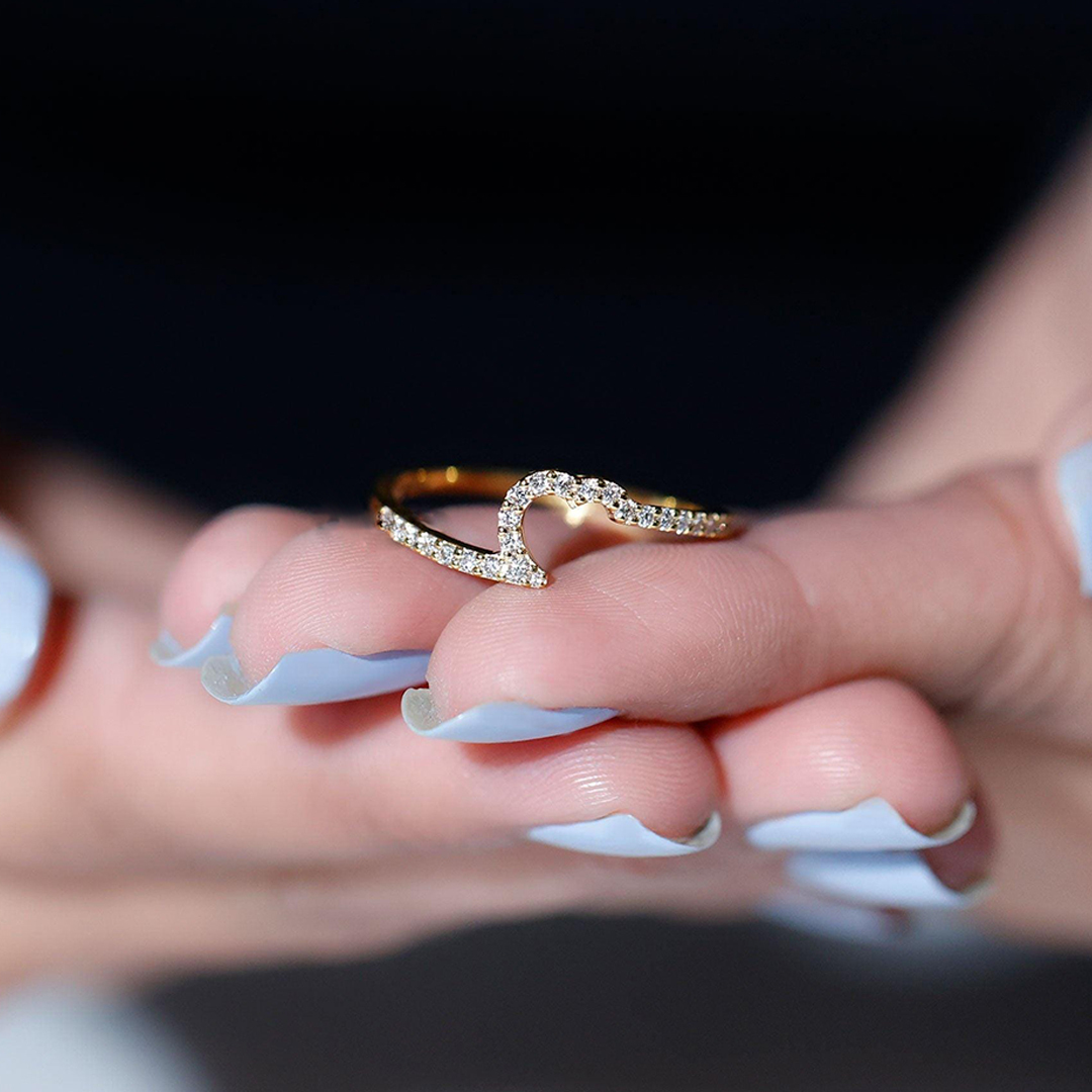 Self Love Half Heart Ring