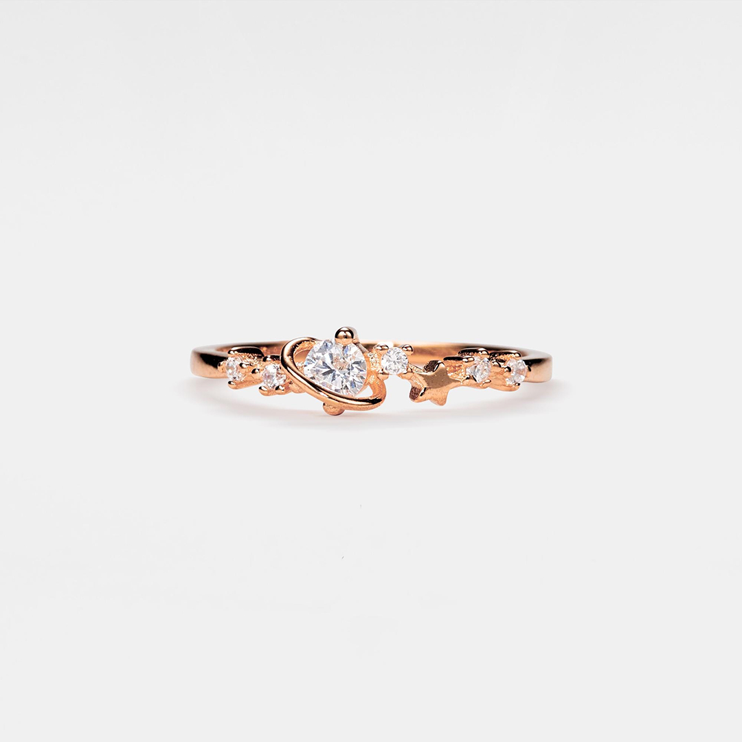 Autism Awareness Dainty Star Stacking Ring