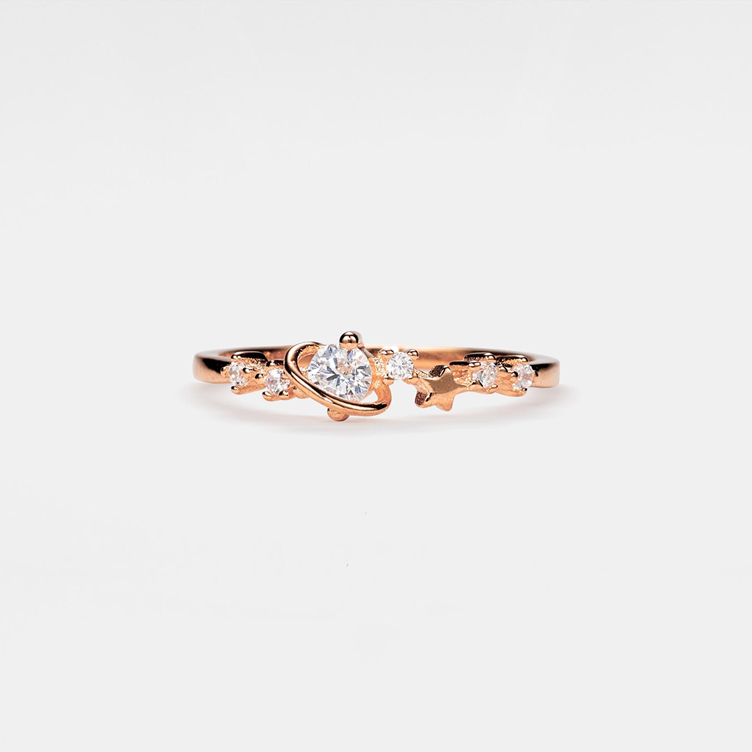 Autism Awareness Dainty Star Stacking Ring