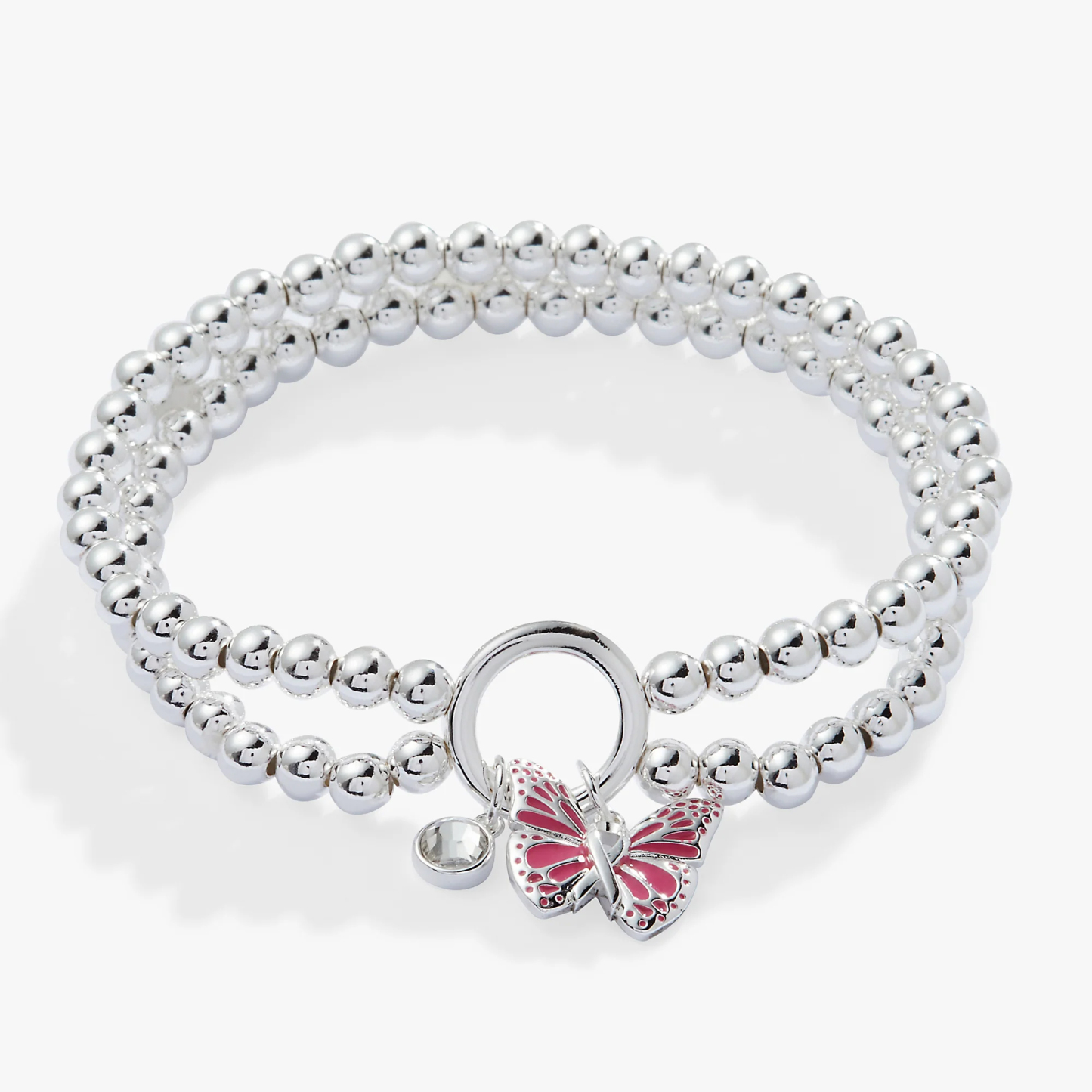 Breast Cancer Awareness Silvery Bracelet