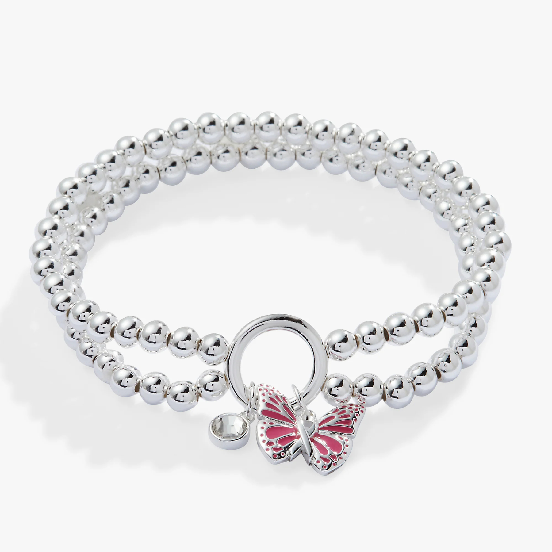 Breast Cancer Awareness Silvery Bracelet