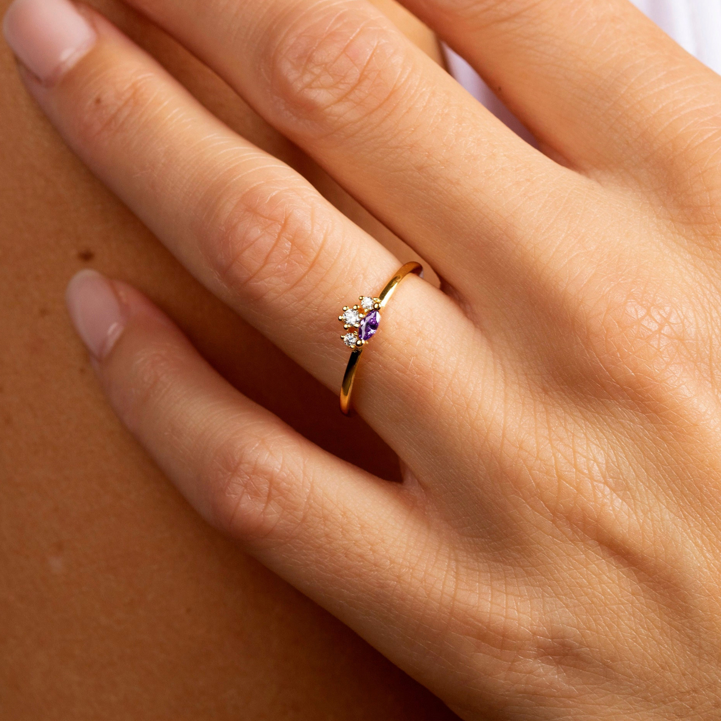 Choosing Peace Amethyst Ring