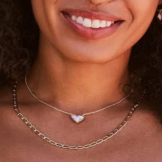 Always Here With You Pink Heart Necklace