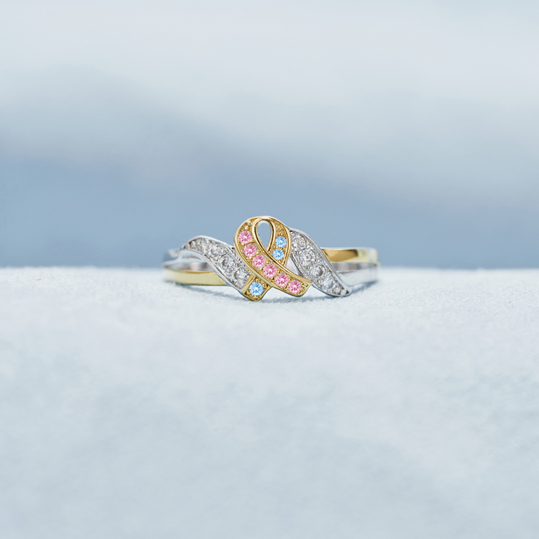 Mama of an Angel Ribbon Ring