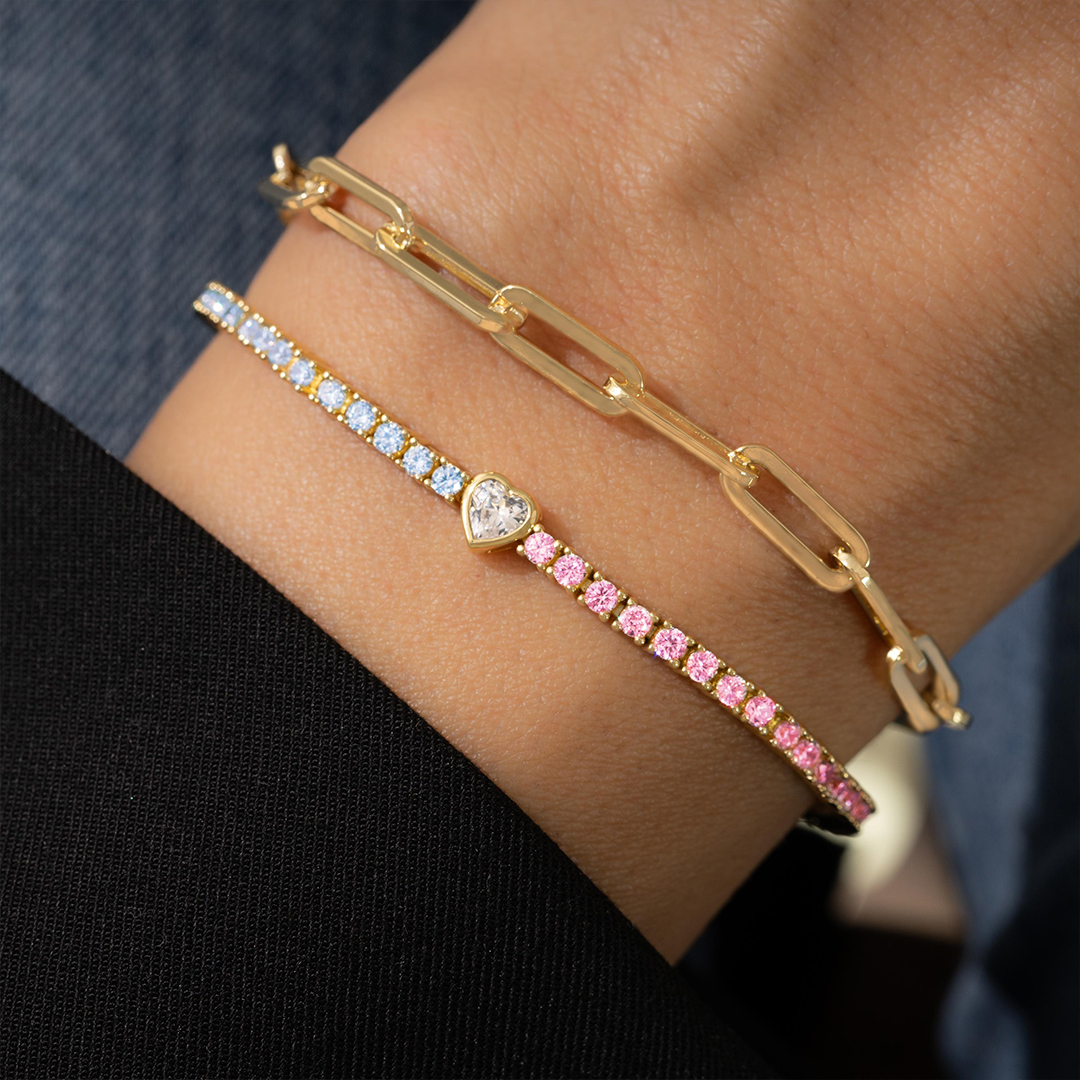 Mama of an Angel Heart Tennis Bracelet