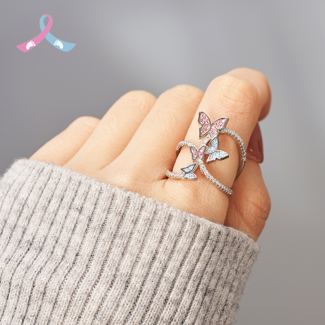 Mama Of An Angel Butterfly Ring