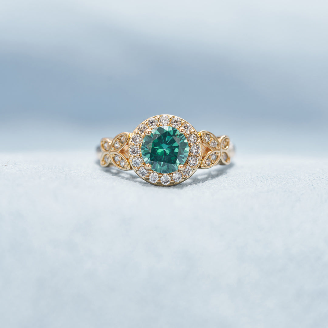 Matching Mother&Daughter Blue Gem Rings