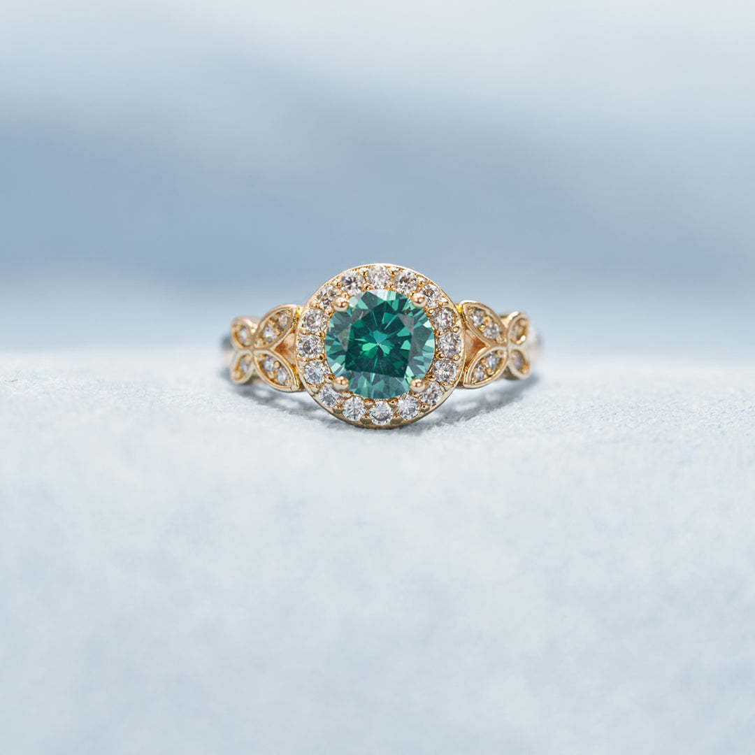 Matching Mother&Daughter Blue Gem Rings