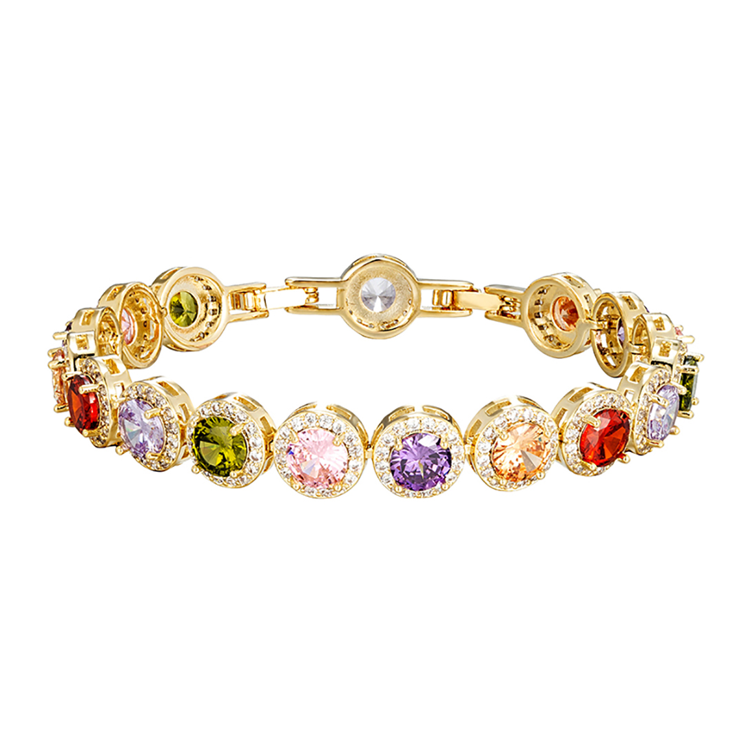 Personalized 1-14 Birthstones Gift For Women Bracelet