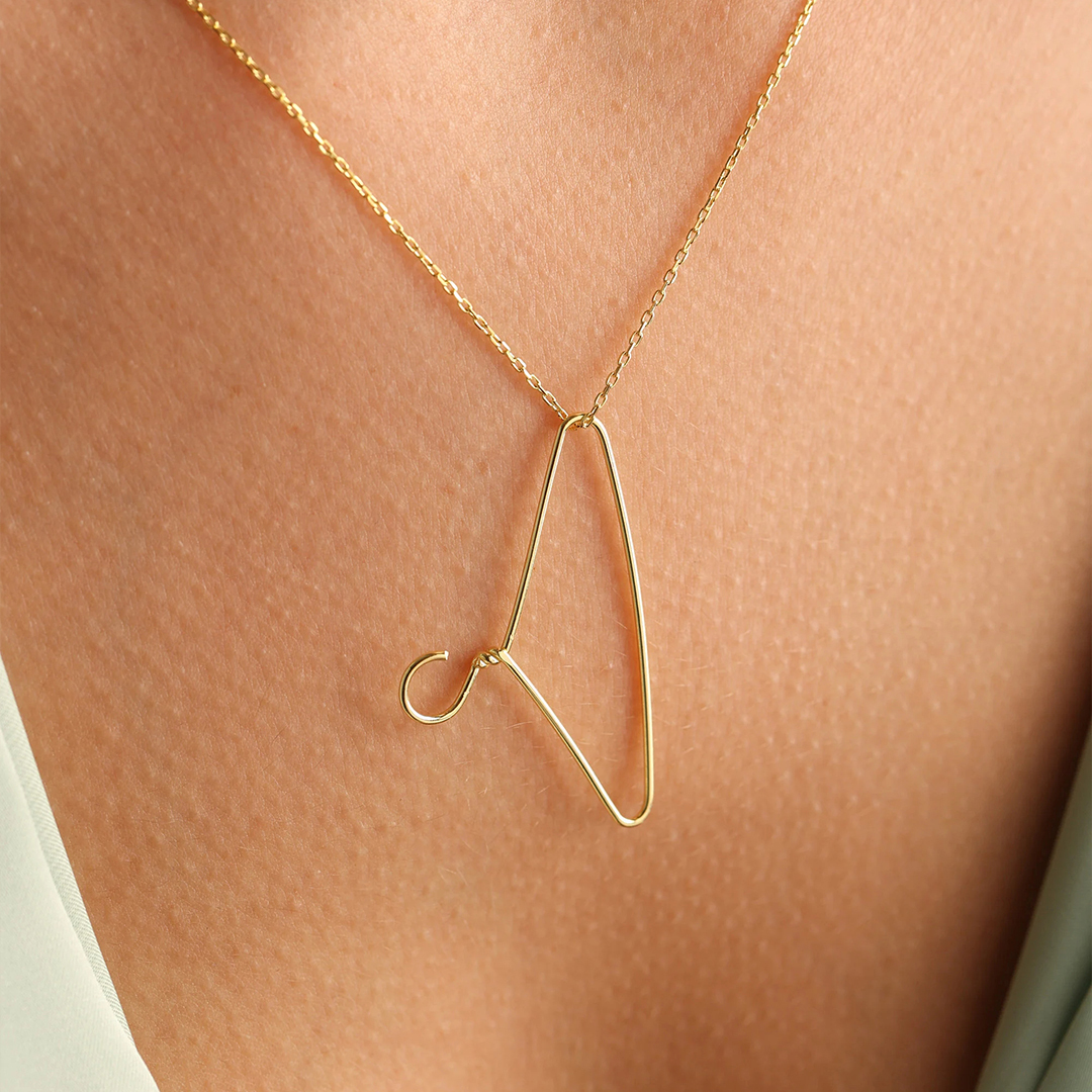Not Your Body Clothing Hanger Necklace