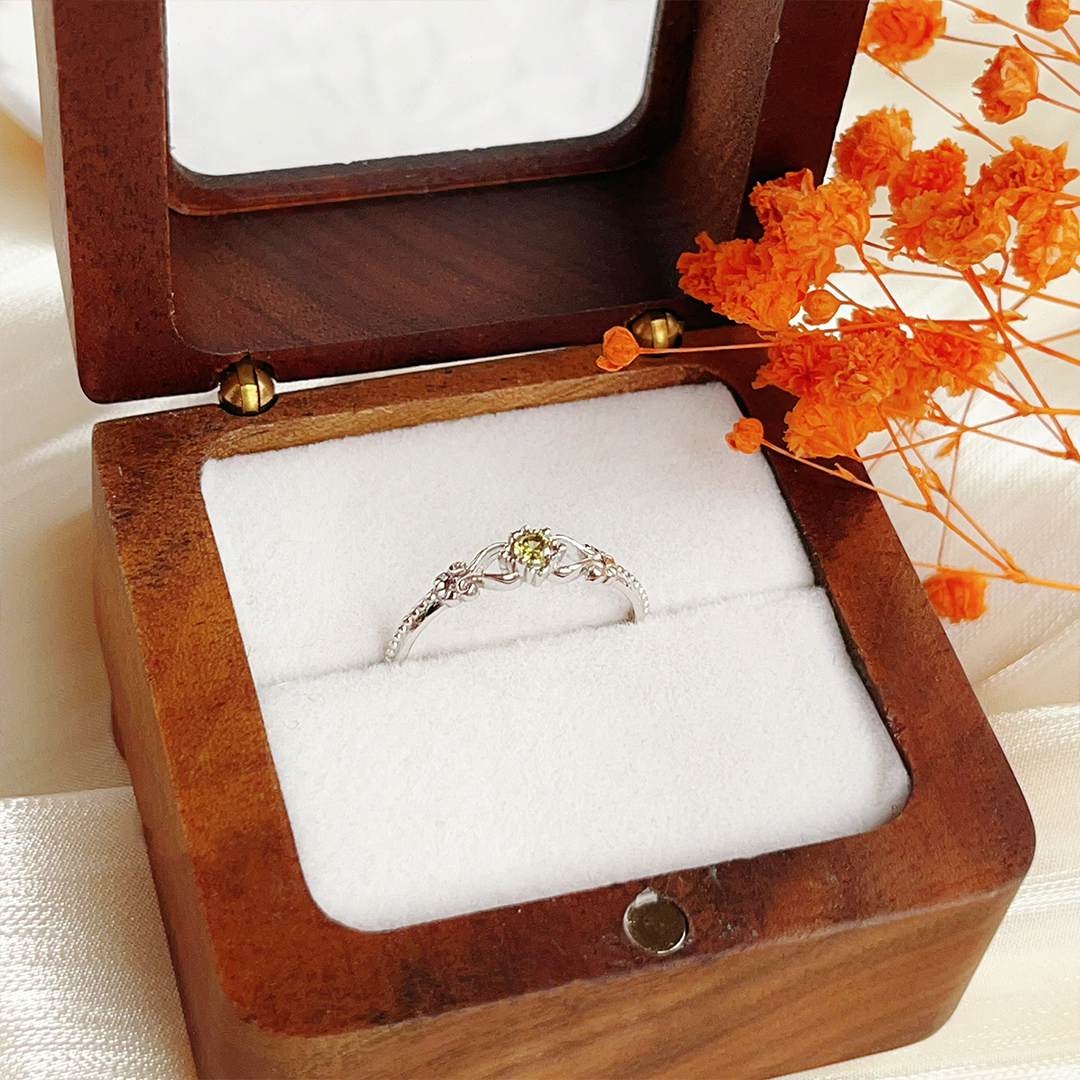 Choosing Peace Self Love Tiny Diamond Ring