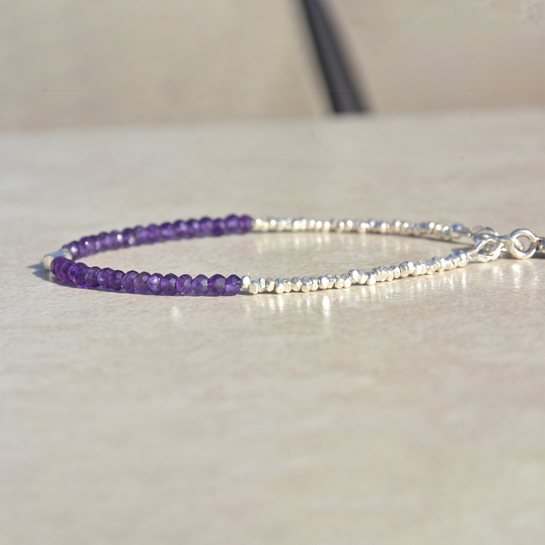 I Am Enough Lupus Awareness Gift Purple Heart Bracelet