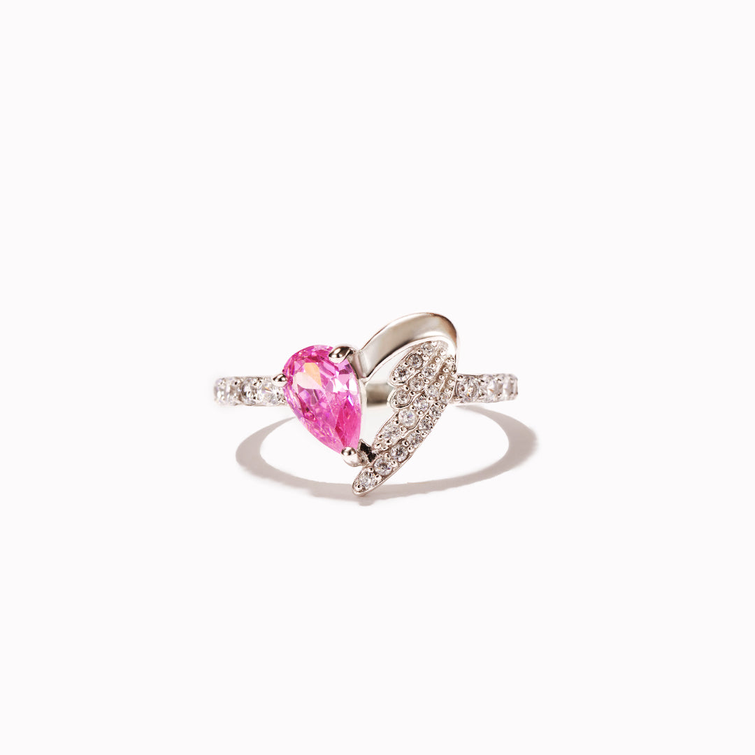 Angels From Above Half Heart Half Wing Ring