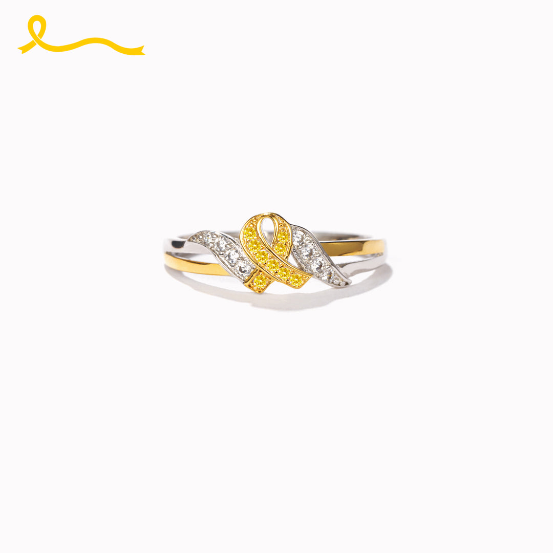 Never Give Up Hope To Defeat Cancer Ring