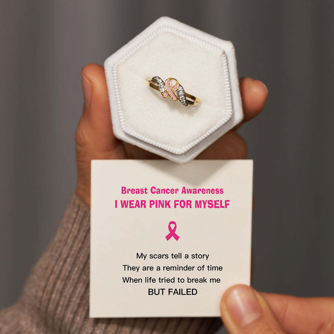 I Wear Ribbon For Myself Cancer Ring