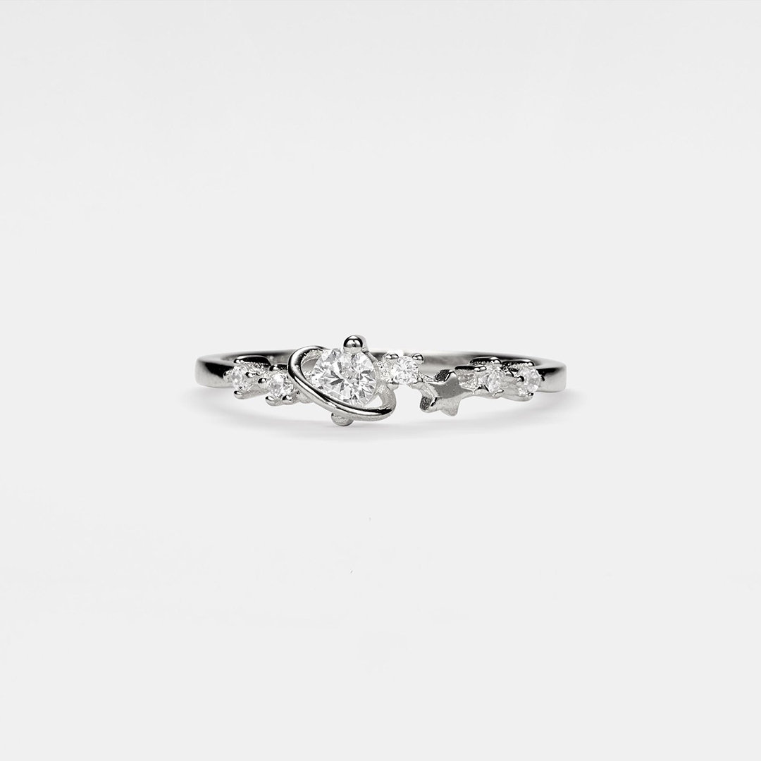 Autism Awareness Dainty Star Stacking Ring