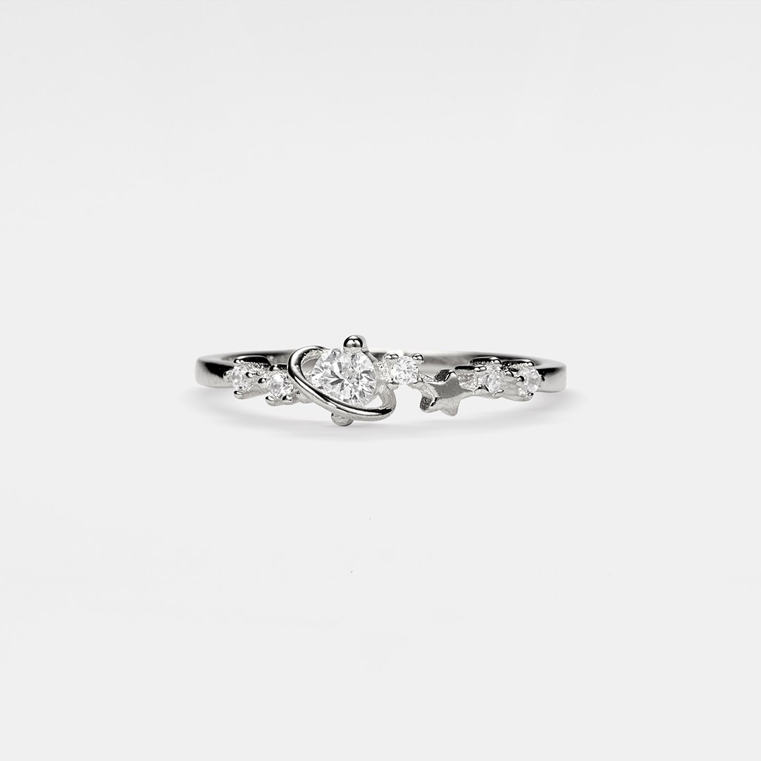 Autism Awareness Dainty Star Stacking Ring