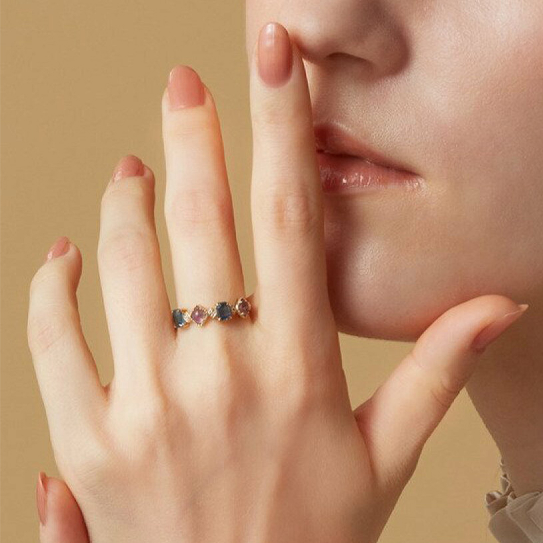 2-5 Family Birthstone Gift For Mom Ring