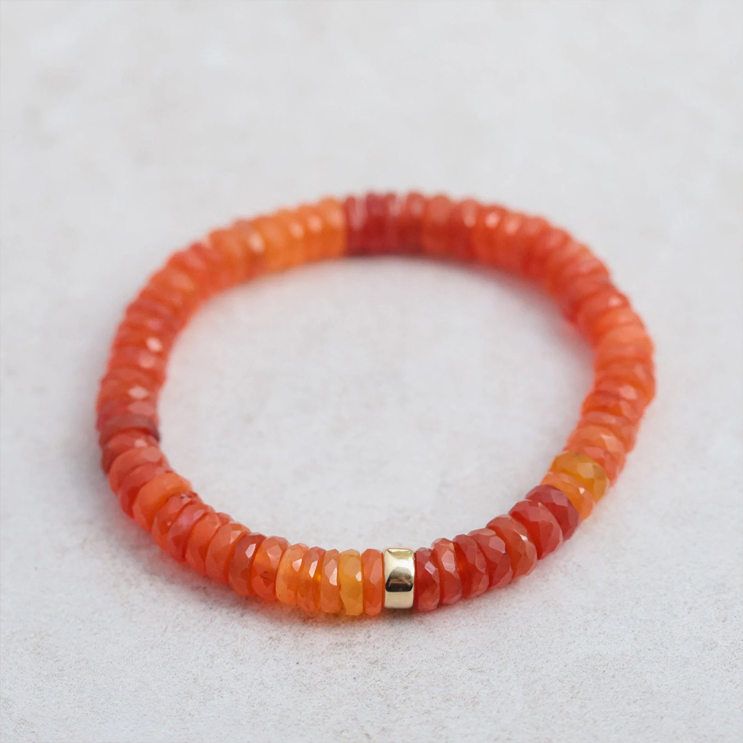Multiple Sclerosis Awareness Beaded Gemstone Stretch Bacelet