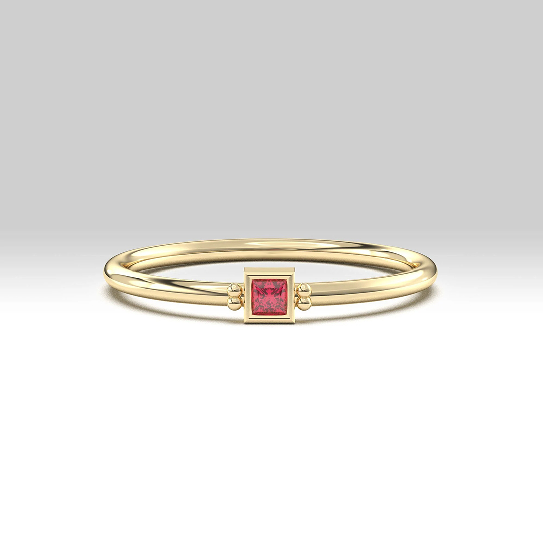 Personalized 1-7 Birthstones Starry Love Ring