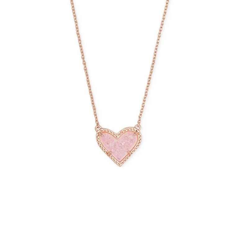 Always Here With You Pink Heart Necklace