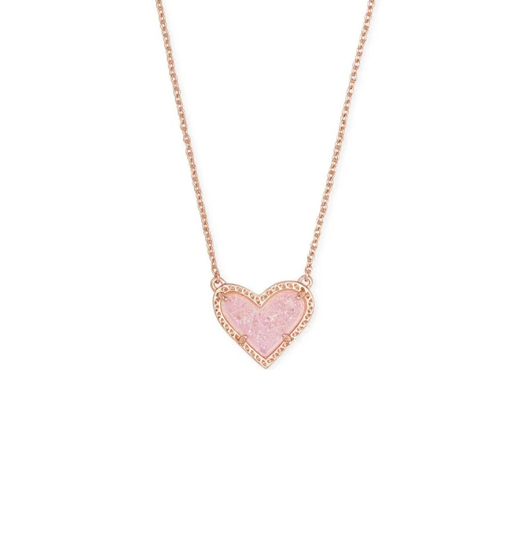 Always Here With You Pink Heart Necklace