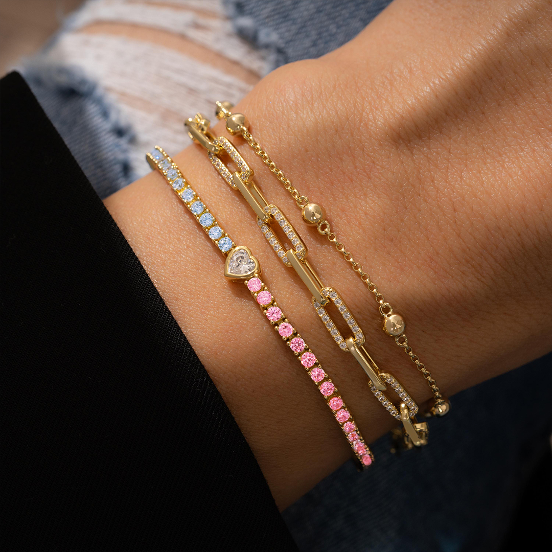 Mama of an Angel Heart Tennis Bracelet