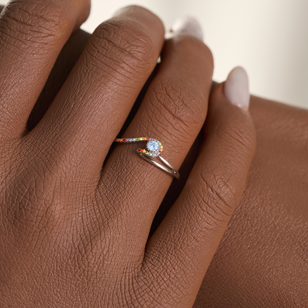 Mama of an Angel Rainbow After the Storm Ring