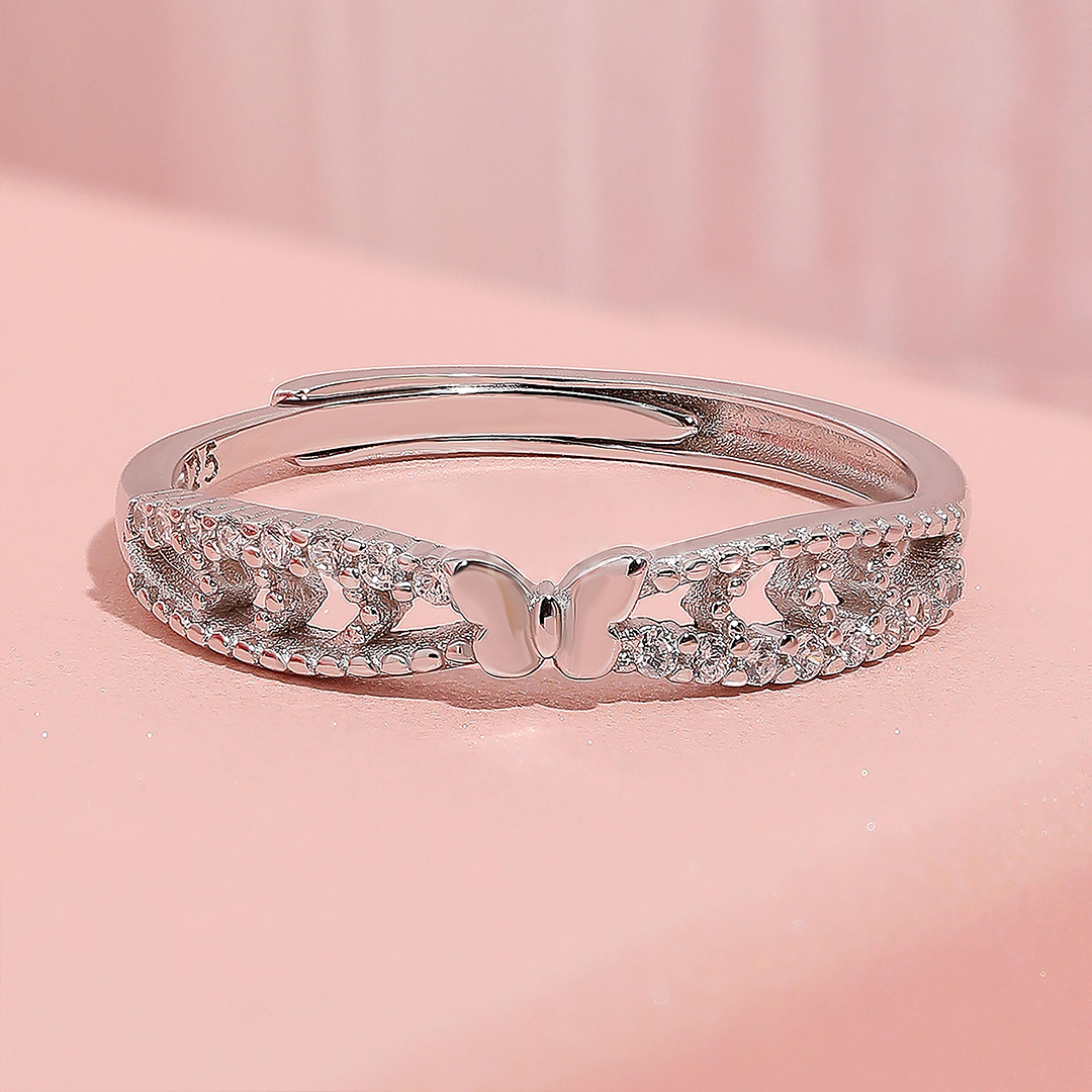 To Me From Me Butterfly Twist Band Ring