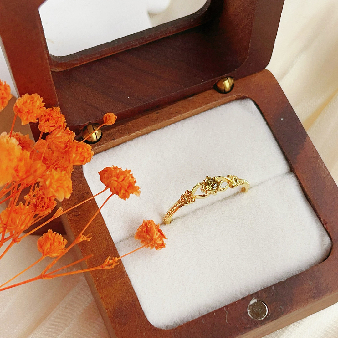 Choosing Peace Self Love Tiny Diamond Ring