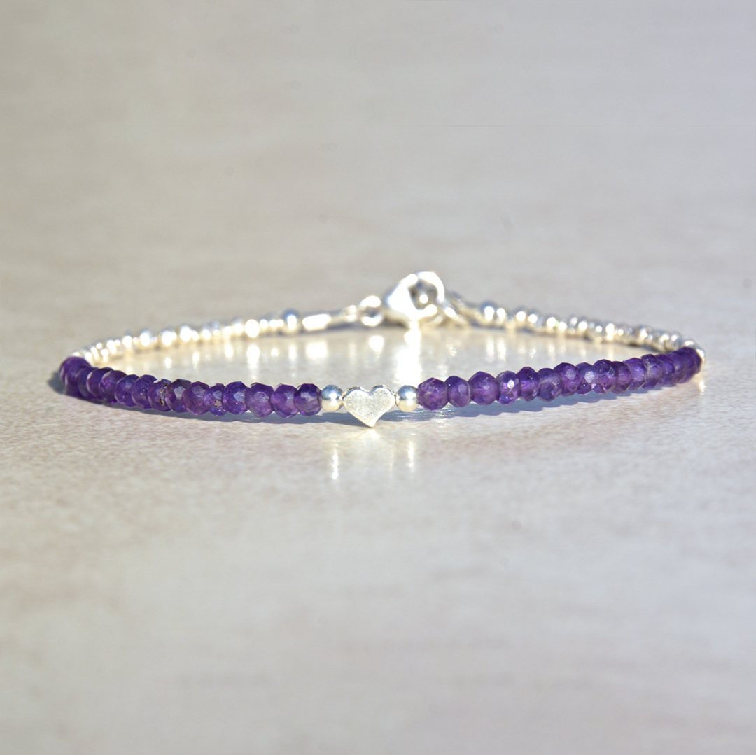 I Am Enough Lupus Awareness Gift Purple Heart Bracelet