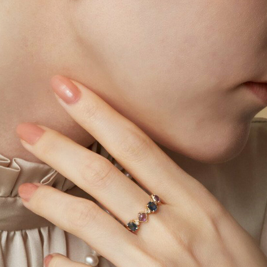 2-5 Family Birthstone Gift For Mom Ring