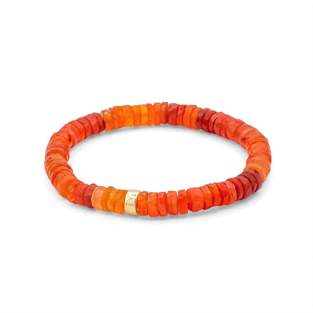 Multiple Sclerosis Awareness Beaded Gemstone Stretch Bacelet