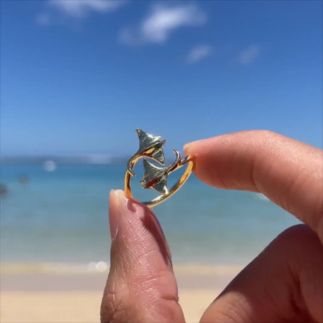 Strength In Stillness Manta Ray Ring