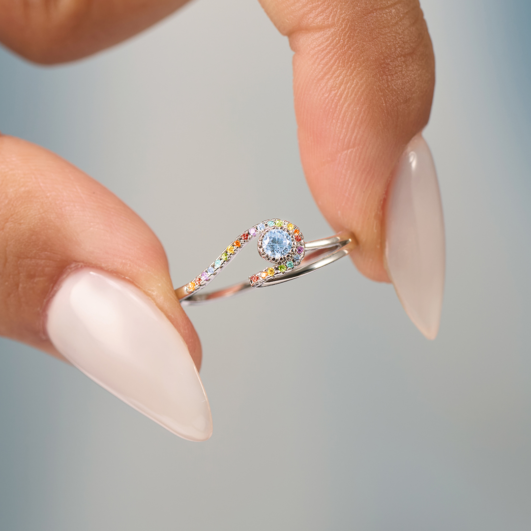 Mama of an Angel Rainbow After the Storm Ring